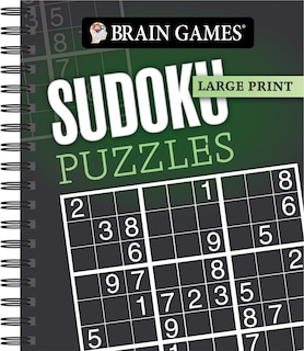 Couverture_Brain Games - Large Print: Sudoku Puzzles (Dark Gray)