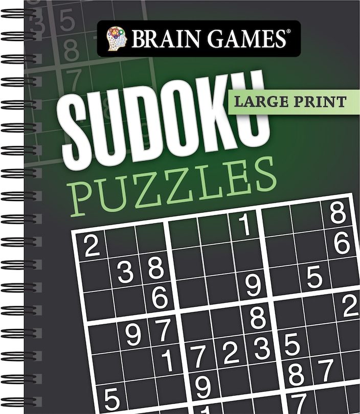 Couverture_Brain Games - Large Print: Sudoku Puzzles (Dark Gray)