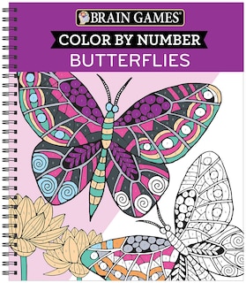 Couverture_Brain Games - Color by Number: Butterflies