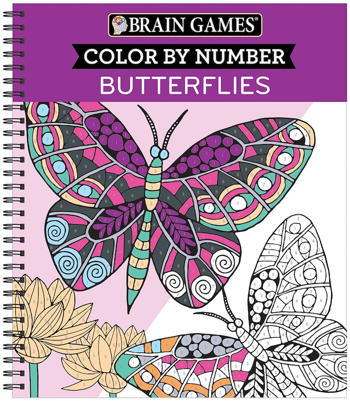 Couverture_Brain Games - Color by Number: Butterflies