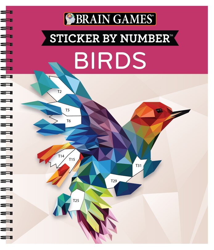 Front cover_Brain Games - Sticker by Number: Birds (28 Images to Sticker)