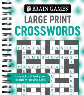 Couverture_Brain Games - Large Print Crosswords (Swirls)