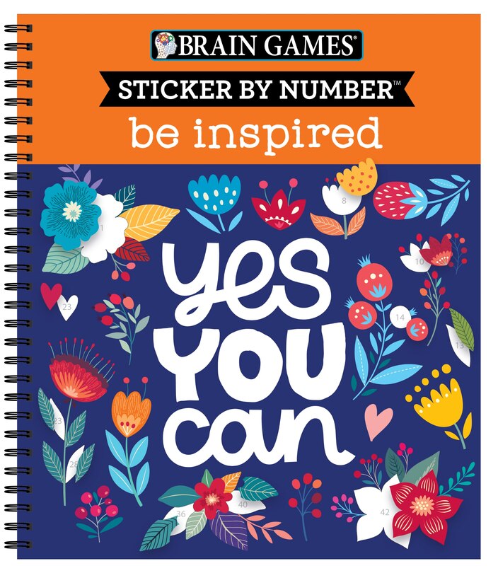 Couverture_Brain Games - Sticker by Number: Be Inspired - 2 Books in 1 (20 Images to Sticker)