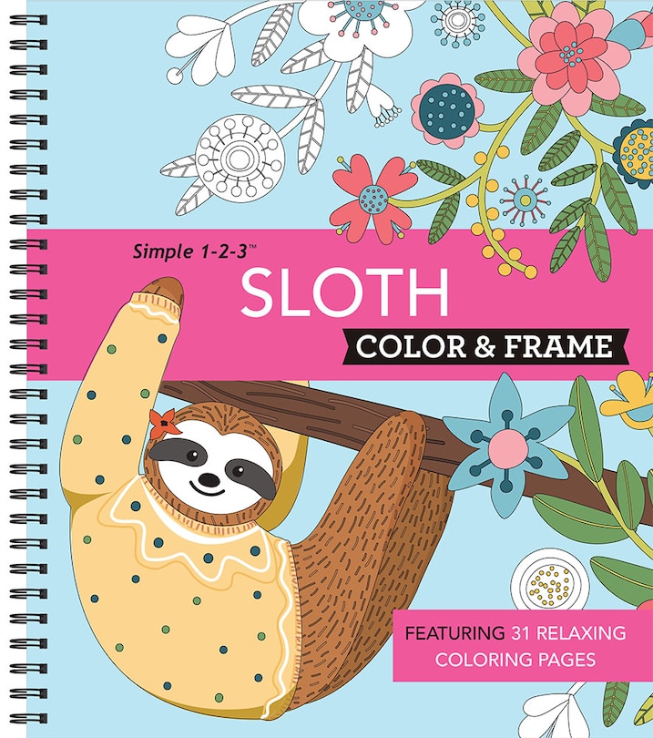Couverture_Color & Frame - Sloth (Adult Coloring Book)