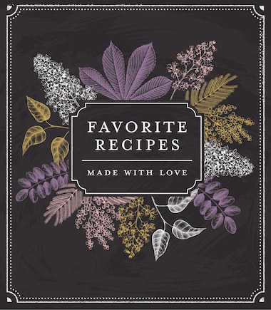 Small Recipe Binder - Favorite Recipes: Made with Love (Chalkboard) - Write in Your Own Recipes