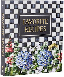 Front cover_Deluxe Recipe Binder - Favorite Recipes (Hydrangea) - Write in Your Own Recipes