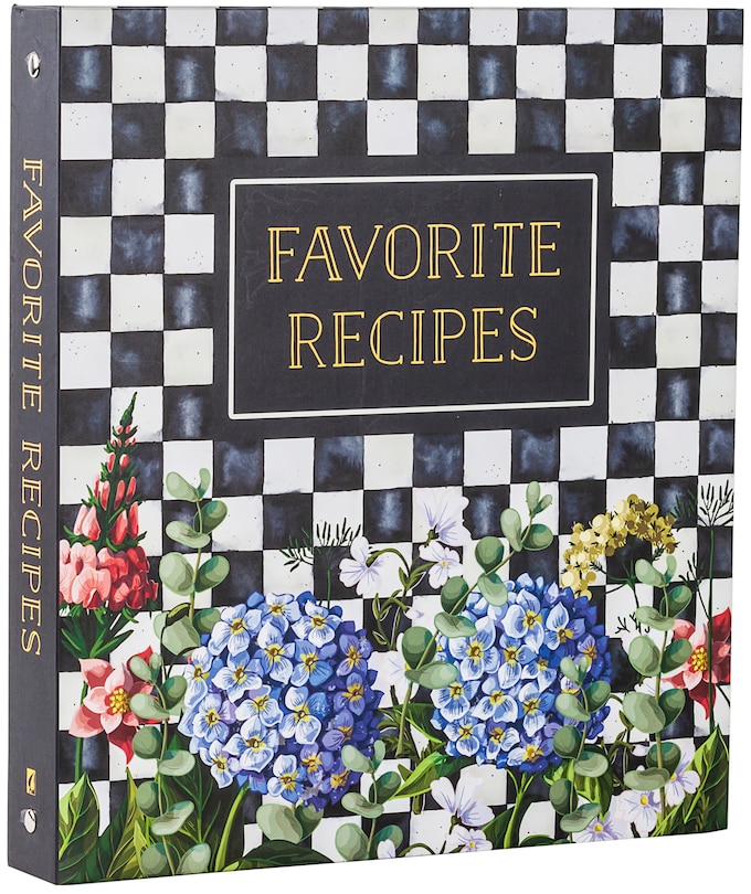 Front cover_Deluxe Recipe Binder - Favorite Recipes (Hydrangea) - Write in Your Own Recipes