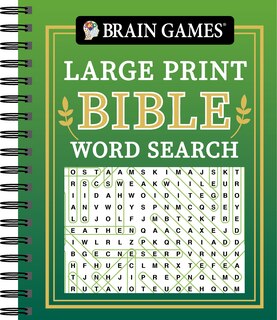 Front cover_Brain Games - Large Print Bible Word Search (Green)