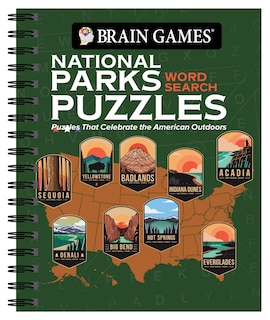 Front cover_Brain Games - National Parks Word Search Puzzles
