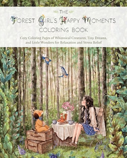 Front cover_The Forest Girl's Happy Moments Coloring Book