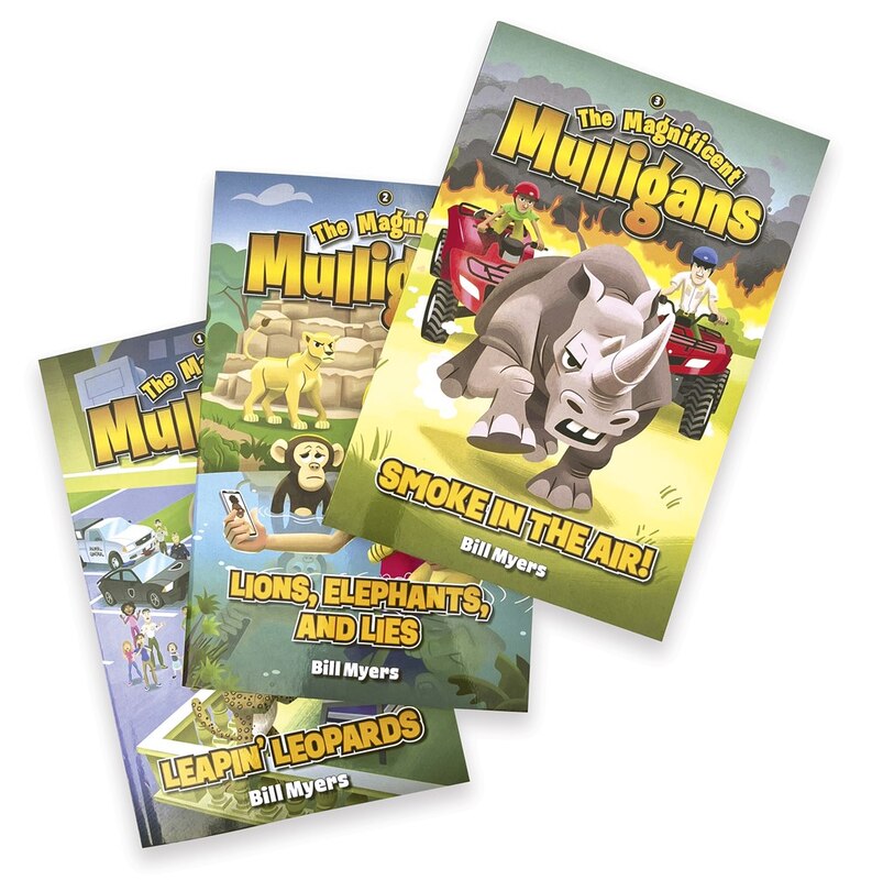 Front cover_Magnificent Mulligans 3-Pack: Leapin' Leopards / Lions, Elephants, and Lies / Smoke in the Air!