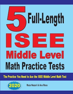 Couverture_5 Full-Length ISEE Middle Level Math Practice Tests