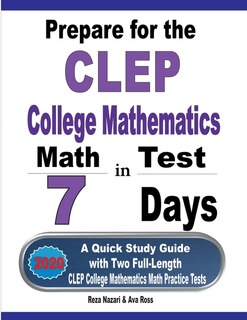 Front cover_Prepare for the CLEP College Mathematics Test in 7 Days