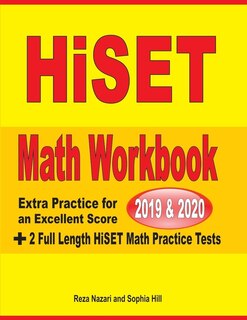 Front cover_HiSET Math Workbook 2019 & 2020
