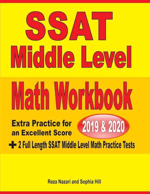 Front cover_SSAT Middle Level Math Workbook 2019-2020