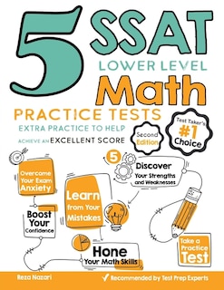 Couverture_5 SSAT Lower Level Math Practice Tests