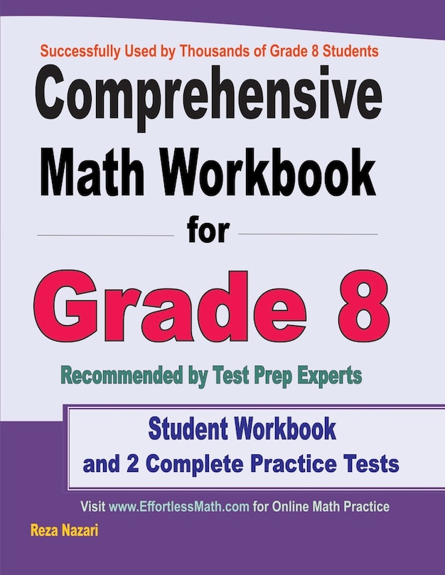 Front cover_Comprehensive Math Workbook for Grade 8