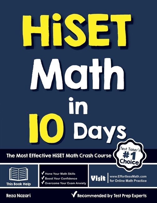 Couverture_HiSET Math in 10 Days