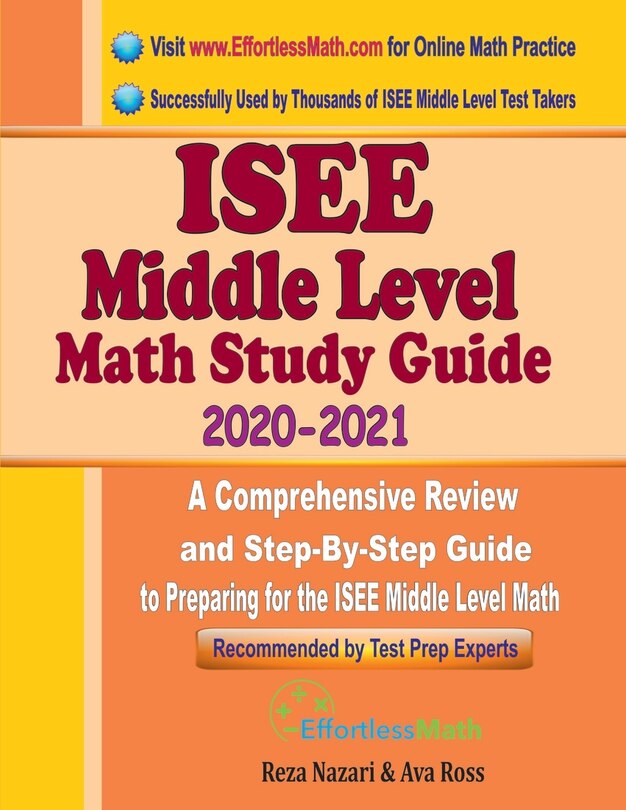 Front cover_ISEE Middle Level Math Study Guide 2020 - 2021