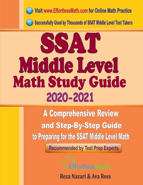 Front cover_SSAT Middle Level Math Study Guide 2020 - 2021