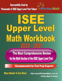 Front cover_ISEE Upper Level Math Workbook 2020 - 2021
