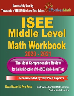 Front cover_ISEE Middle Level Math Workbook 2020 - 2021