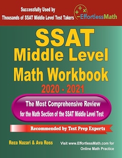 Front cover_SSAT Middle Level Math Workbook 2020 - 2021