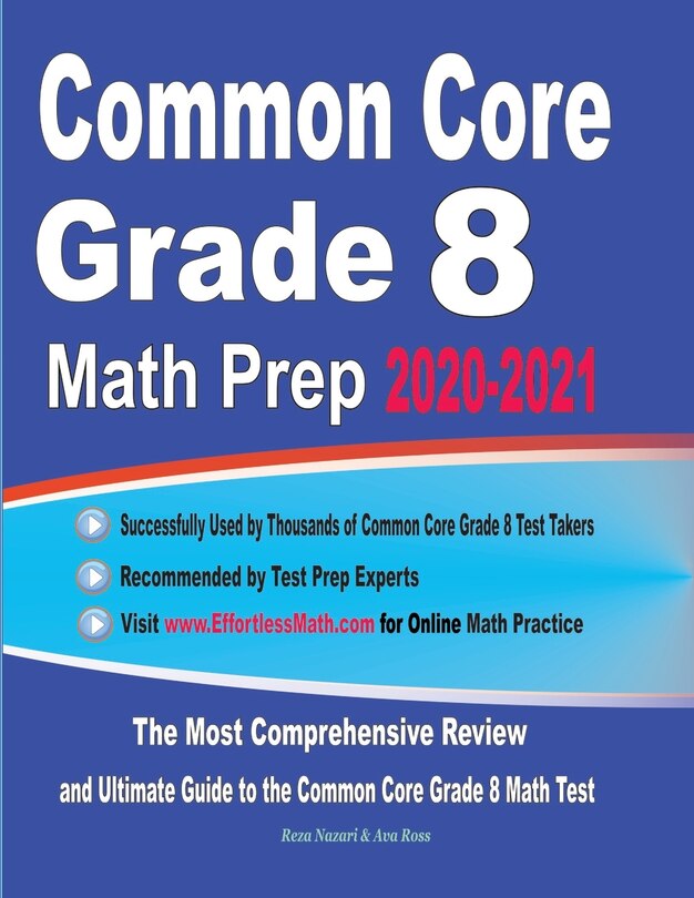 Front cover_Common Core Grade 8 Math Prep 2020-2021