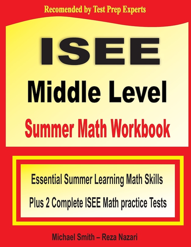 Couverture_ISEE Middle Level Summer Math Workbook