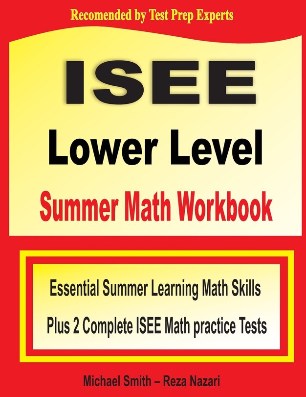Couverture_ISEE Lower Level Summer Math Workbook