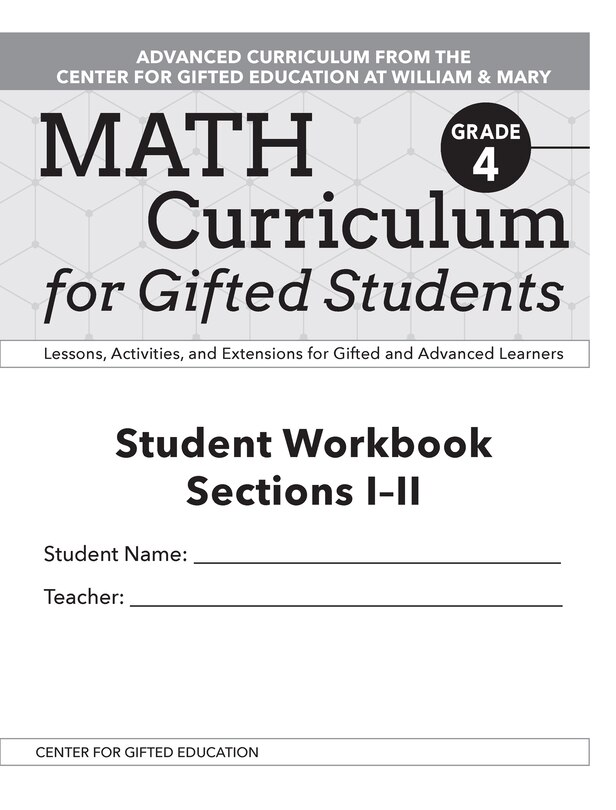 Couverture_Math Curriculum for Gifted Students
