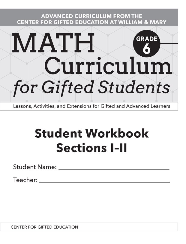 Couverture_Math Curriculum for Gifted Students