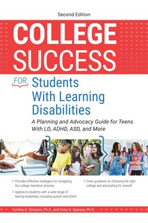 Front cover_College Success For Students With Learning Disabilities