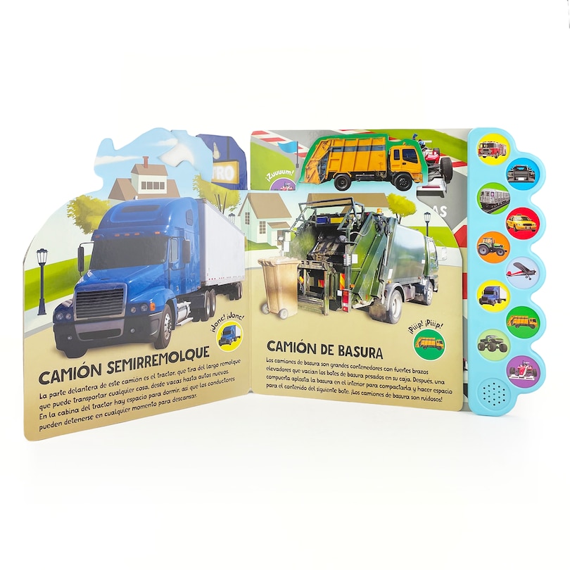 Front cover_¡TRACA! ¡BROOM! ¡ZUUM! ¡Escucha sonidos de vehículos! (Spanish Edition)