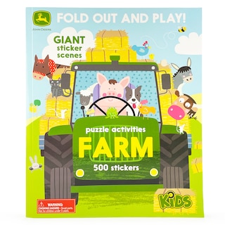 Front cover_John Deere Kids Farm: 500 Stickers And Puzzle Activities