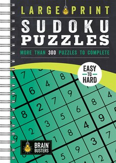 Couverture_Large Print Sudoku Puzzles Green