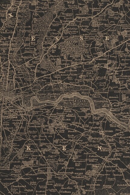 Front cover_1836 Map Of London - A Poetose Notebook / Journal / Diary (50 Pages/25 Sheets)