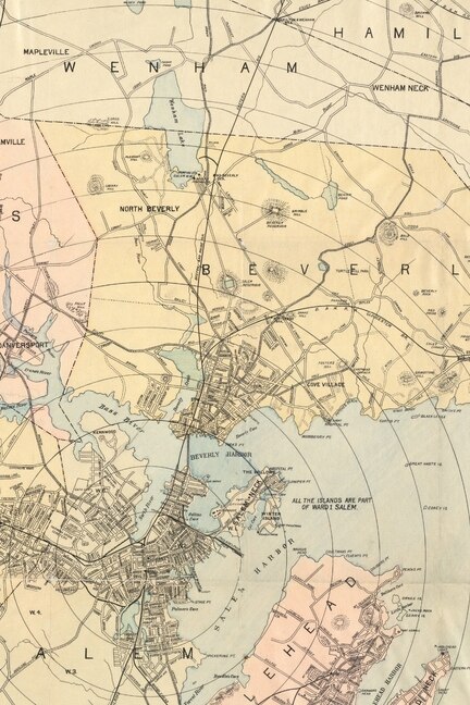 Couverture_1903 Map Of Salem And Surrounding Area - A Poetose Notebook / Journal / Diary (50 Pages/25 Sheets)