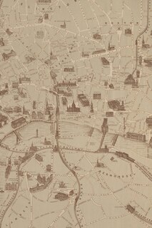 Front cover_1877 Map Of London - A Poetose Notebook / Journal / Diary (50 Pages/25 Sheets)
