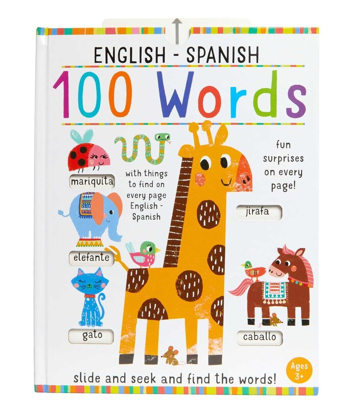 Front cover_Slide And Seek: 100 Words English-spanish