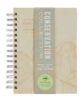 Conservation Wooden Journal: Laser Engraved Wood (Notebook With Lined Pages)