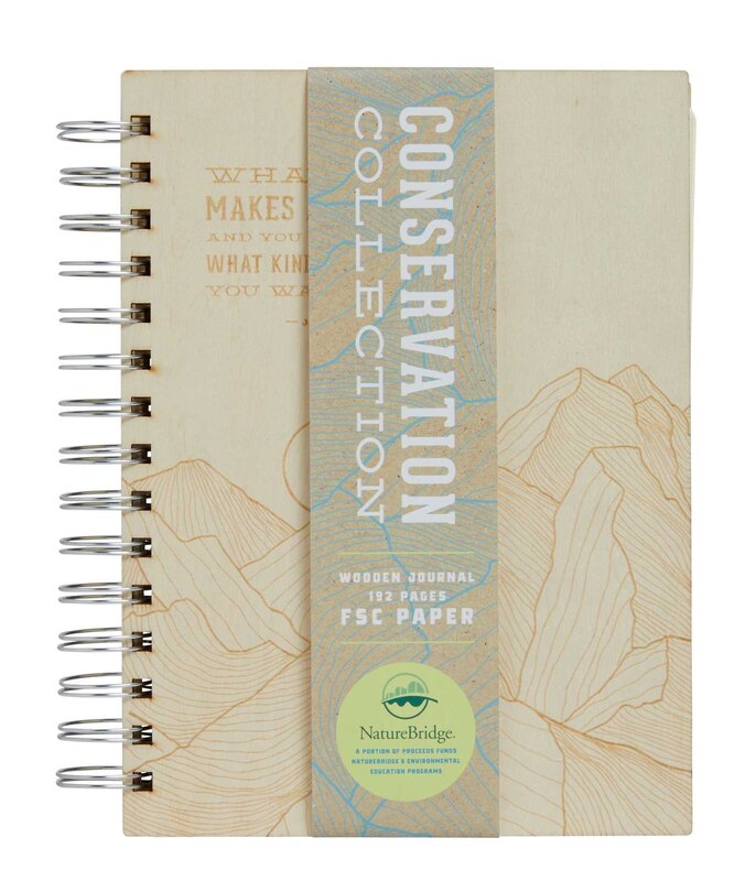 Conservation Wooden Journal: Laser Engraved Wood (Notebook With Lined Pages)