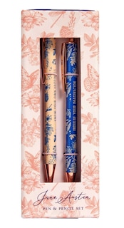 Front cover_Jane Austen: Floral Pen and Pencil Set (Set of 2)