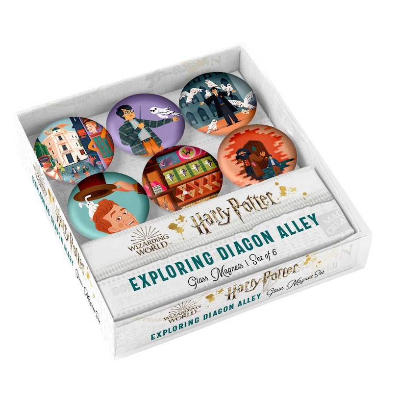 Front cover_Harry Potter: Exploring Diagon Alley Glass Magnet Set (Set of 6)