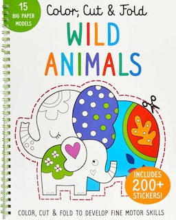 Front cover_Color, Cut, and Fold: Wild Animals