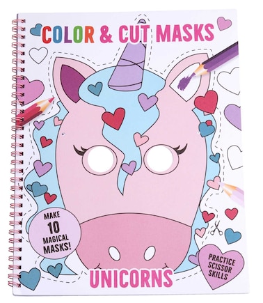 Color & Cut Masks: Unicorns: (Origami For Kids, Art books for kids 4 - 8, Boys and Girls Coloring, Creativity and Fine Motor Skills)