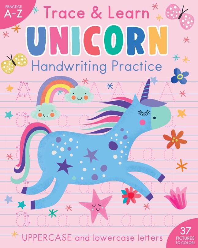 Front cover_Trace & Learn Handwriting Practice: Unicorn