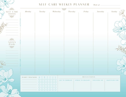 Self-care Weekly Planner Notepad: (mindfulness Gifts, Self-care Gifts For Women, Back To School Supplies)