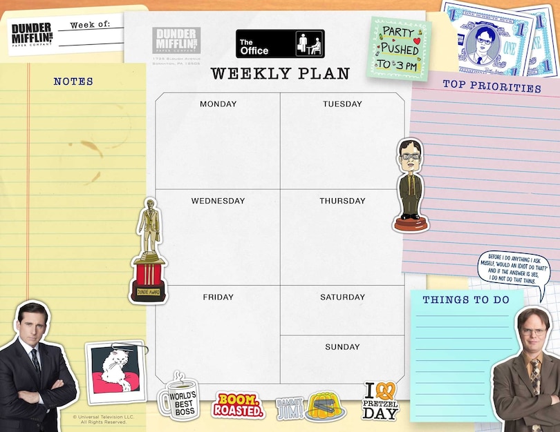 Front cover_The Office: Weekly Planner Notepad