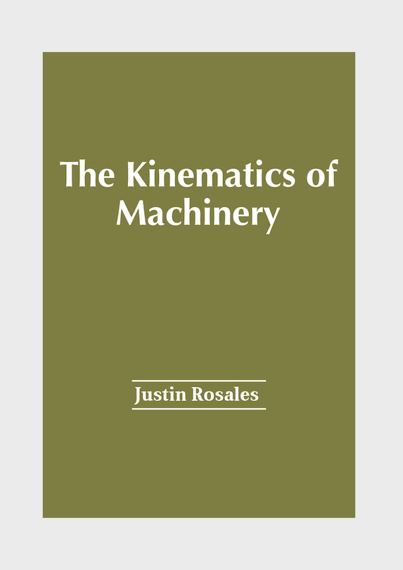 Front cover_The Kinematics of Machinery